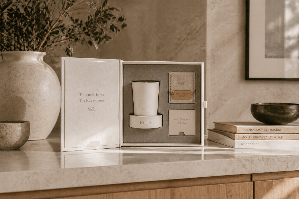 The Still… Welcome Box opening on a marble surface